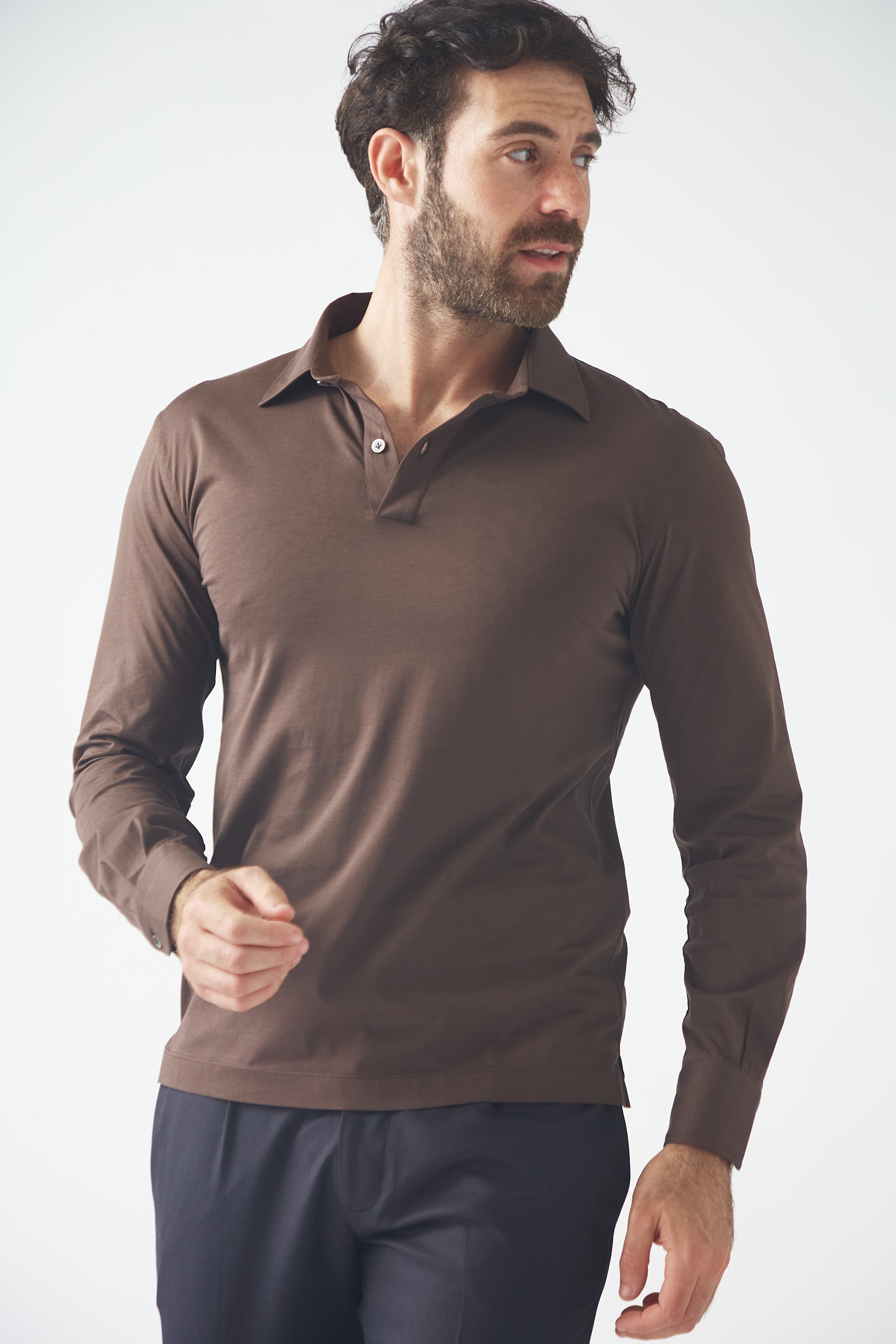 SILK TOUCH POLO BROWN
