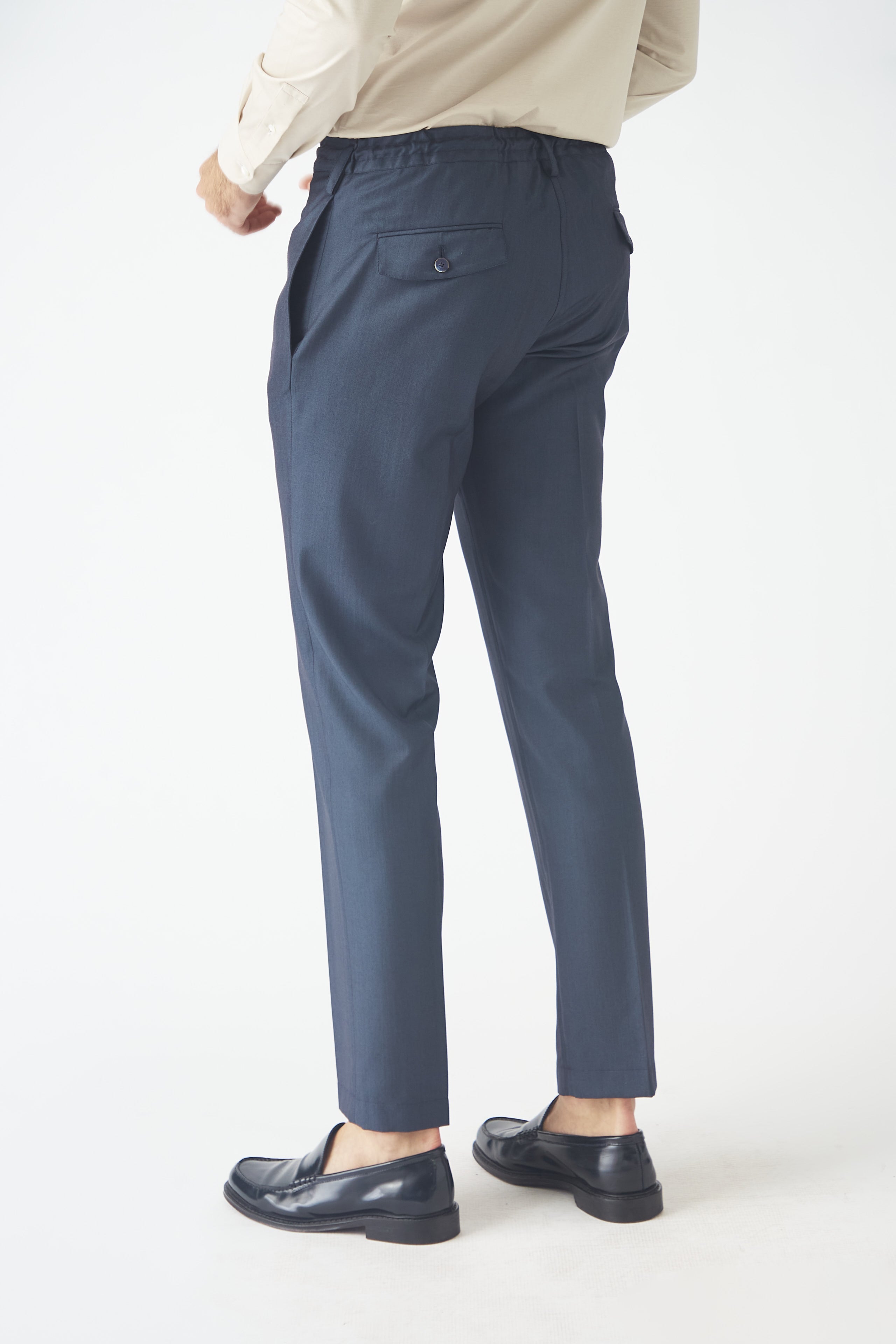 DRAWNSTRING TROUSER BLUE