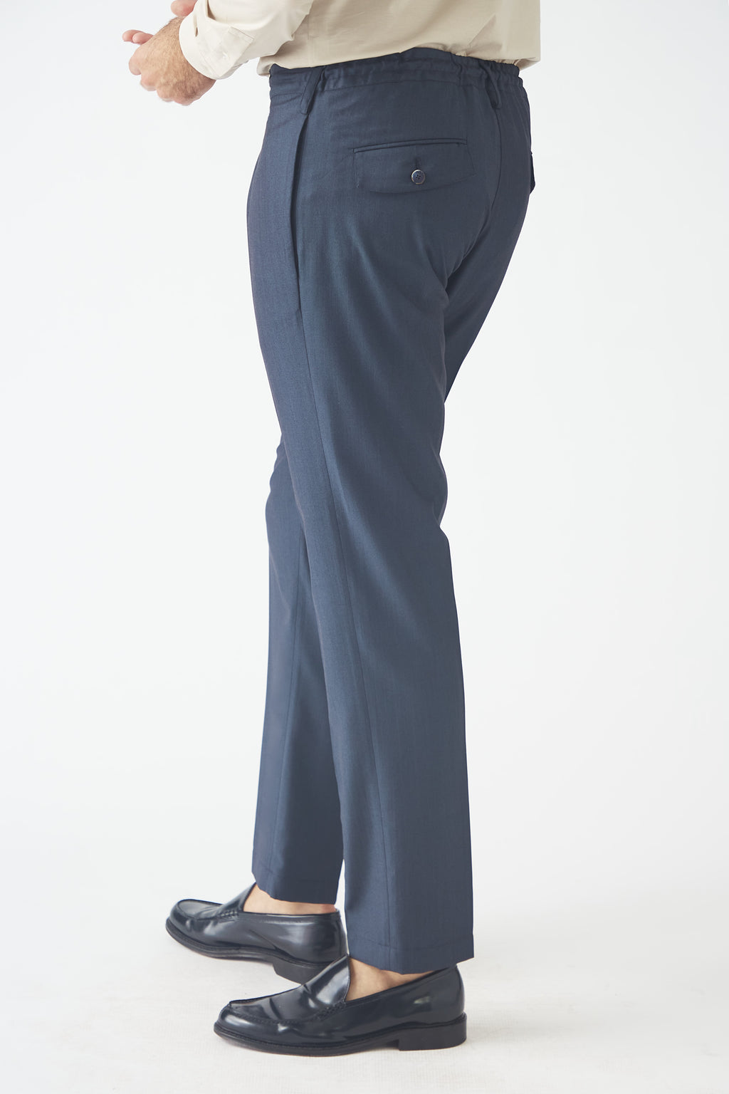 DRAWNSTRING TROUSER BLUE