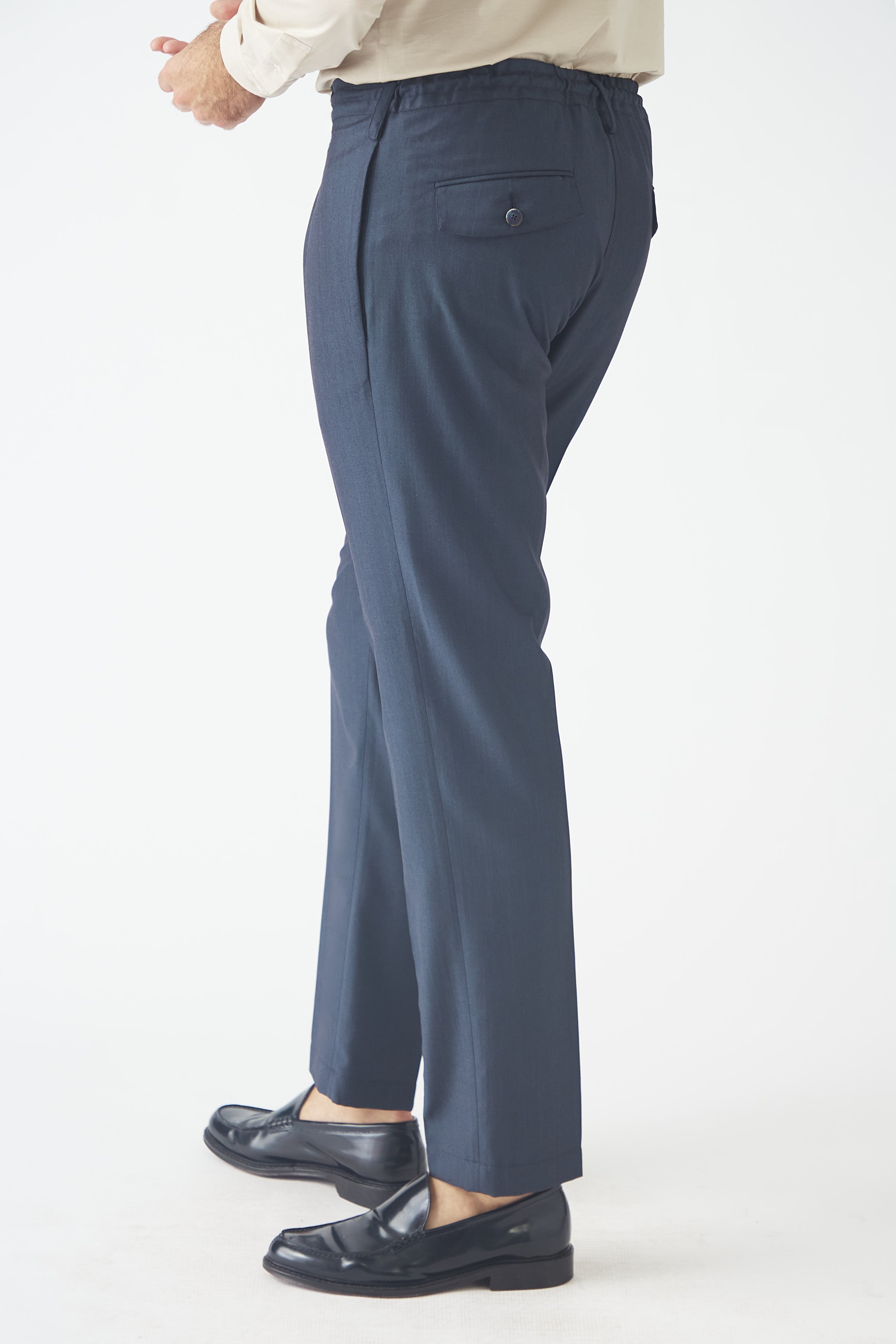 DRAWNSTRING TROUSER BLUE